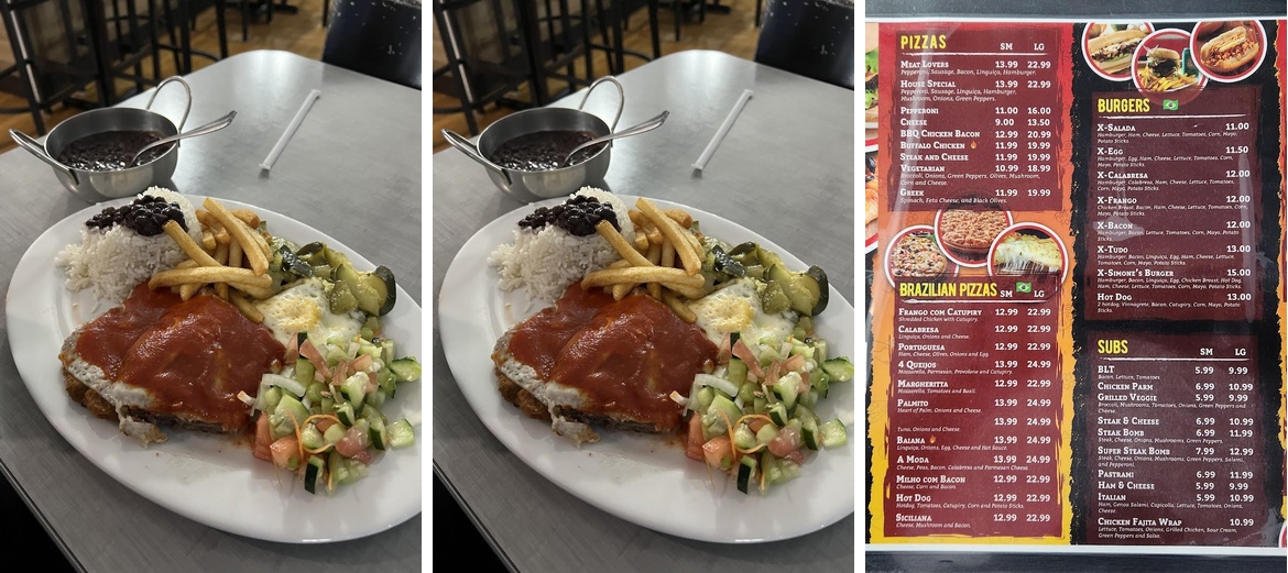 Ronny's Pizza Menu